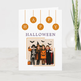 Persoonlijke fijne Halloween-vouwgroetkaart Kaart