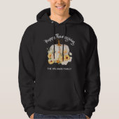 Persoonlijke fijne Thanksgiving bloemengebinde pom Hoodie (Voorkant)