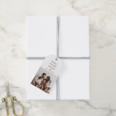 Persoonlijke fijne thanksgiving foto cadeaulabel (Met Touw)