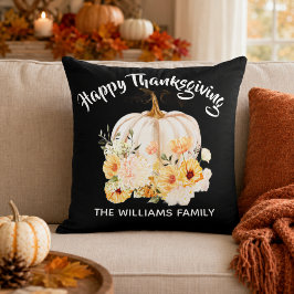 Persoonlijke fijne Thanksgiving pompoen bloem Kussen