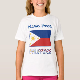 Persoonlijke Filipijnen Vlag Erfgoed Meisjes' T-shirt