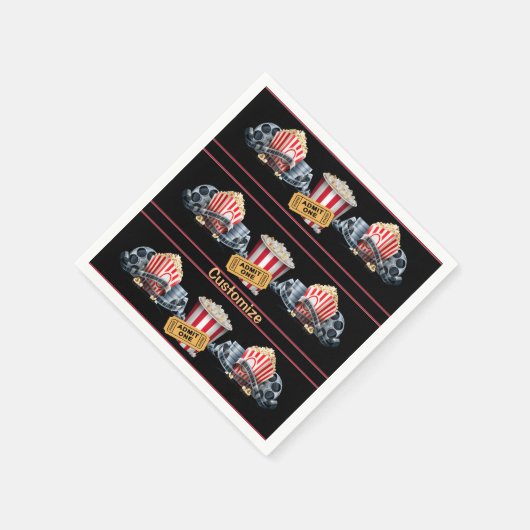 Persoonlijke film Night Popcorn Napkins Servet (Hoek)