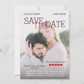 Persoonlijke film Poster rood harten opslaan Datum Save The Date (Voorkant)