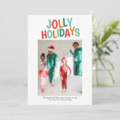 Persoonlijke finale foto Jolly Feestdagen Kerstmis Feestdagenkaart (Staand voorkant)