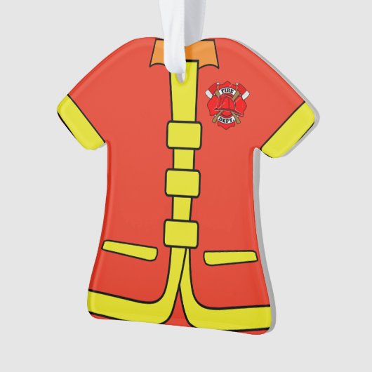 Persoonlijke Fireman Firefighter Xmas Ornament (voorkant)