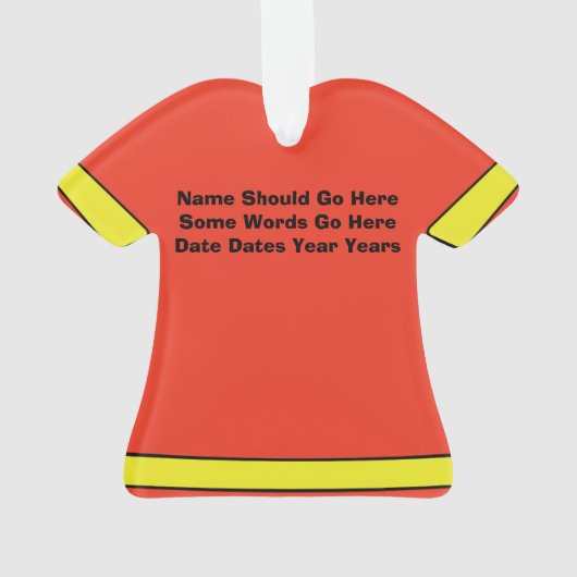 Persoonlijke Fireman Firefighter Xmas Ornament (achterkant)