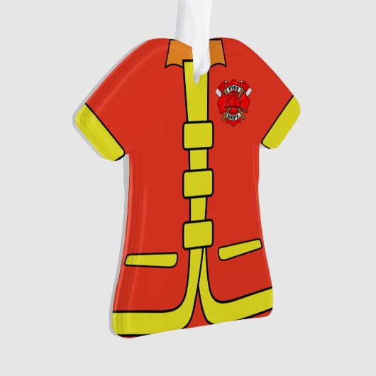 Persoonlijke Fireman Firefighter Xmas Ornament (voorkant)