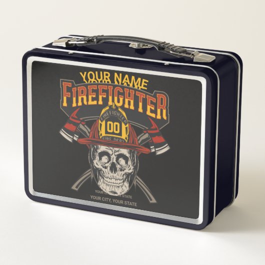 Persoonlijke Fireman Skull Helmet Ax Firefighter (Achterkant)