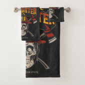 Persoonlijke Fireman Skull Helmet Ax Firefighter Bad Handdoek (Insitu)