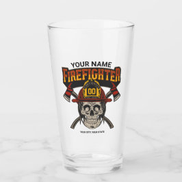 Persoonlijke Fireman Skull Helmet Ax Firefighter Glas