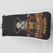 Persoonlijke Fireman Skull Helmet Ax Firefighter Golfheadcover (Voorkant)
