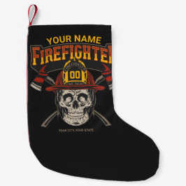 Persoonlijke Fireman Skull Helmet Ax Firefighter Kleine Kerstsok