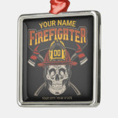 Persoonlijke Fireman Skull Helmet Ax Firefighter Metalen Ornament (Links)