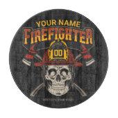 Persoonlijke Fireman Skull Helmet Ax Firefighter  Snijplank (Voorkant)