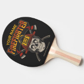 Persoonlijke Fireman Skull Helmet Ax Firefighter  Tafeltennisbatje (Zijkant)