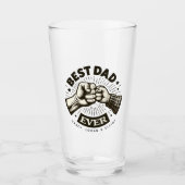 Persoonlijke Fist Pump Beste Papa Ooit Glas (Voorkant)