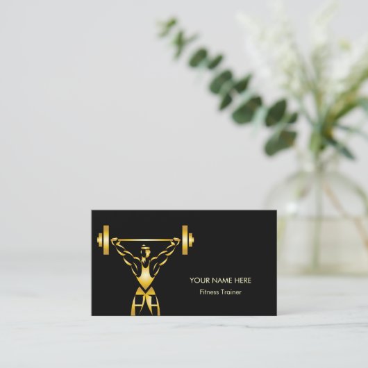 Persoonlijke fitness coach visitekaartje (Staand voorkant)