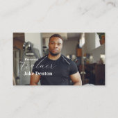 Persoonlijke Fitness Foto Moderne Trainer Trendy Visitekaartje (Voorkant)