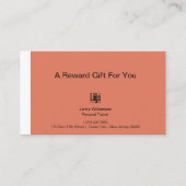 Persoonlijke Fitness Trainer Beloning Cadeaubon Klantenkaartje (Voorkant)