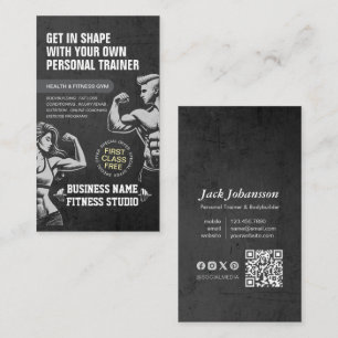Persoonlijke Fitness Trainer Bodybuilding Gym Dumb Visitekaartje