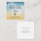 Persoonlijke Fitness Trainer Coach Oefening Vierkante Visitekaartje (Voorkant / Achterkant)