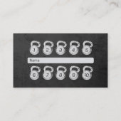 Persoonlijke Fitness Trainer Loyalty Punch Kettleb Visitekaartje (Achterkant)