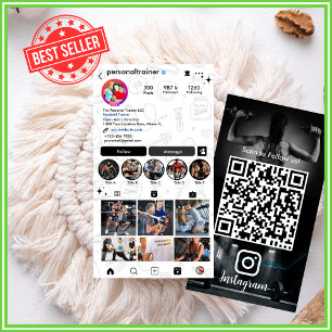 Persoonlijke Fitness Trainer Modern & Trendy Insta Visitekaartje