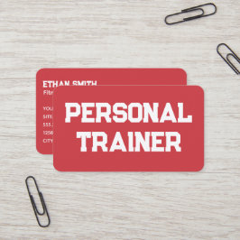 Persoonlijke fitness trainer visitekaartje