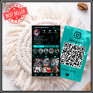 Persoonlijke Fitnesstrainer Instagram Verbind QR C Visitekaartje