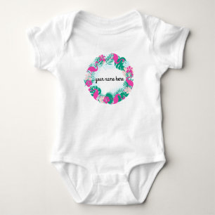 Persoonlijke Flamingo Baby Bodysuit