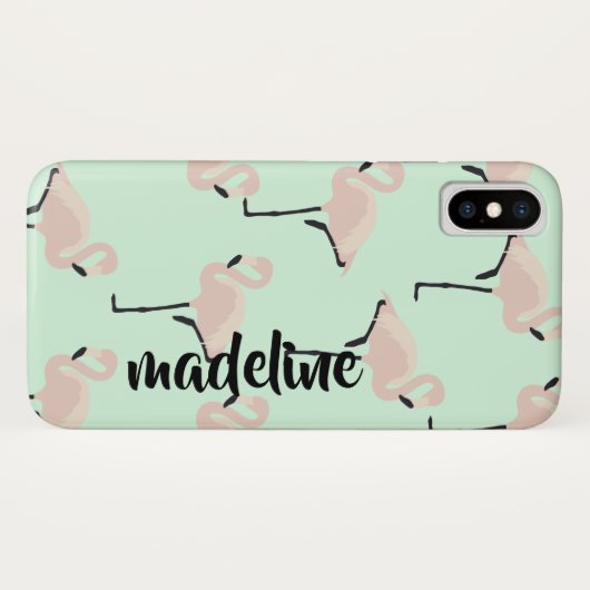 Persoonlijke Flamingo Case-Mate iPhone Case (Achterkant (horizontaal))