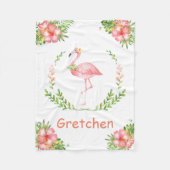 Persoonlijke Flamingo Children's Fleece Blanket (Voorkant)