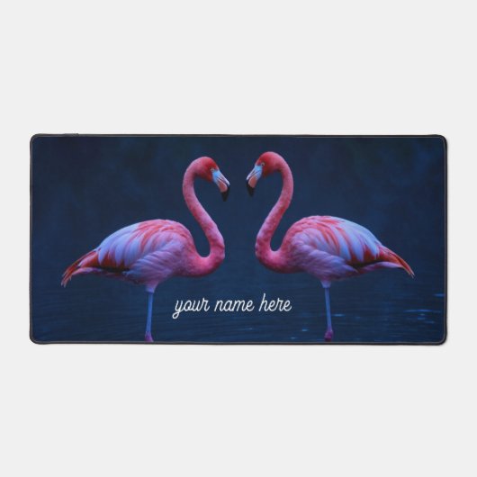 Persoonlijke Flamingo Koppel Bureaumat (Voorkant)