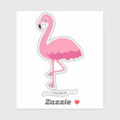 Persoonlijke Flamingo Sticker (Vel)