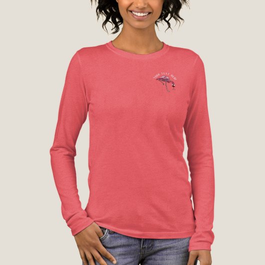 Persoonlijke Flamingo Wijn Drinker Nieuwigheid Fee Tri-Blend Shirt (Voorkant)