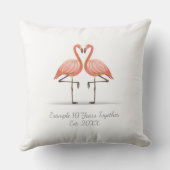 Persoonlijke Flamingo X Jaar Samen Jubileum Kussen (Achterkant)