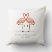 Persoonlijke Flamingo X Jaar Samen Jubileum Kussen (Voorkant)