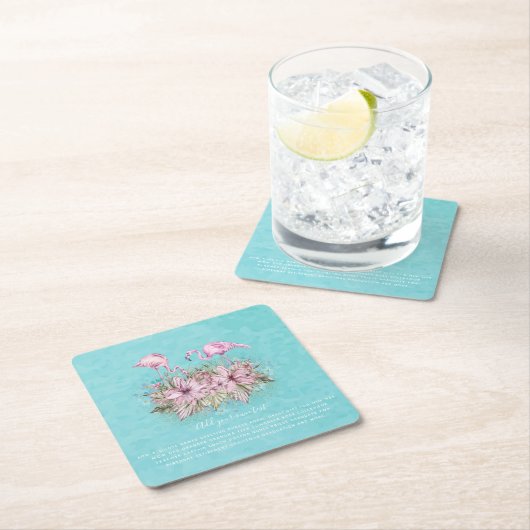 Persoonlijke FLAMINGO'S Kartonnen Onderzetters (Insitu)