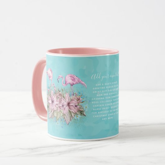 Persoonlijke FLAMINGO'S Mok (Voorkant links)