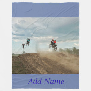 Persoonlijke fleece deken voor dirt bikes