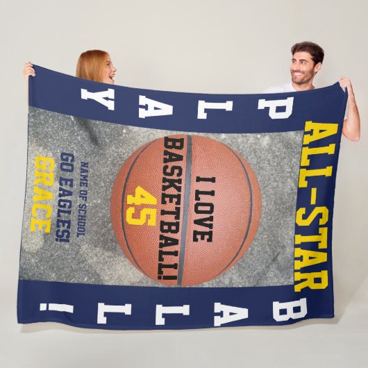 Persoonlijke fleece dekens voor basketbalteam van  (In situ)