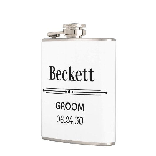 Persoonlijke fles voor de bruidegom heupfles (Links)