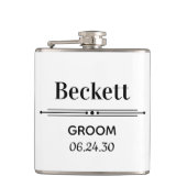 Persoonlijke fles voor de bruidegom heupfles (Voorkant)