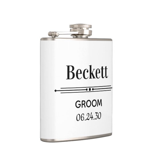 Persoonlijke fles voor de bruidegom heupfles (Rechts)