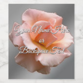 Persoonlijke fleslabels Wilde Roos Wijn Etiket (Enkel label)