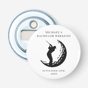 Persoonlijke Flesopener Bachelor Golf Weekend Button Flesopener