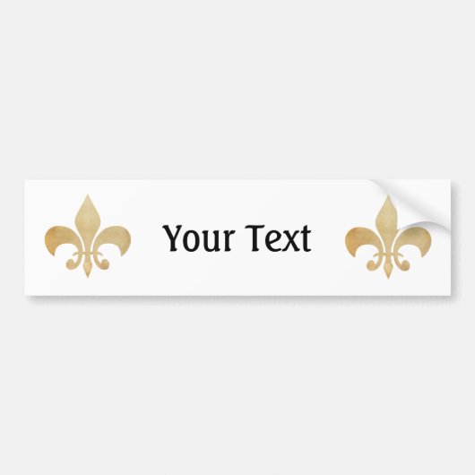 Persoonlijke Fleur de Lis Bumpersticker (Voorkant)