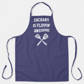 Persoonlijke Flippin Awesome Spatel Navy Blauwe Schort (Voorkant)