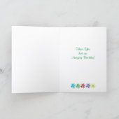 Persoonlijke Floral 80th Birthday Card Kaart (Binnen)