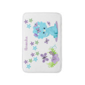 Persoonlijke Floral Baby Dinosaur Badmat (Voorkant Verticaal)